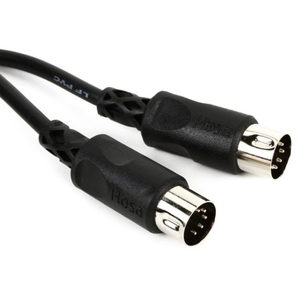 Hosa MID-305BK 5-Pin DIN to 5-Pin DIN MIDI Cable 5 Ft