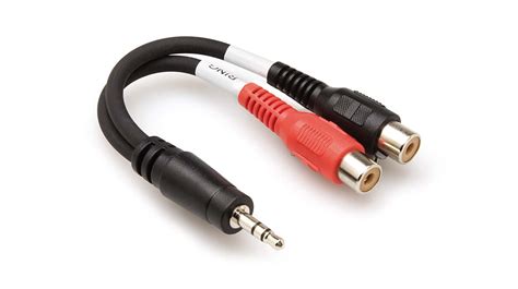 Hosa Technology YRA-154 3.5 TRS to Dual RCA Female Stereo Breakout