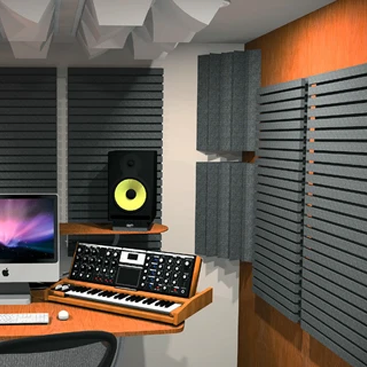 Auralex Studiofoam T Charcoal 2"x24"x24" 2SF_T_22CHA_HP