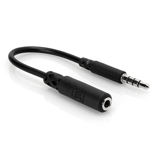 Hosa MHE-158 1/8 Inch TRRS Slimline Headphone Adapter