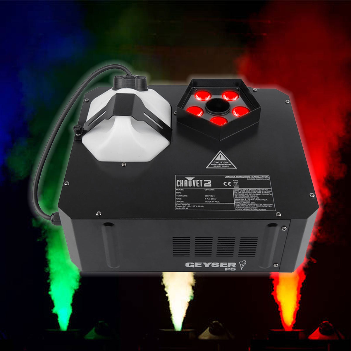 Chauvet Geyser P5 RGBA+UV LED Effect Fog Machine