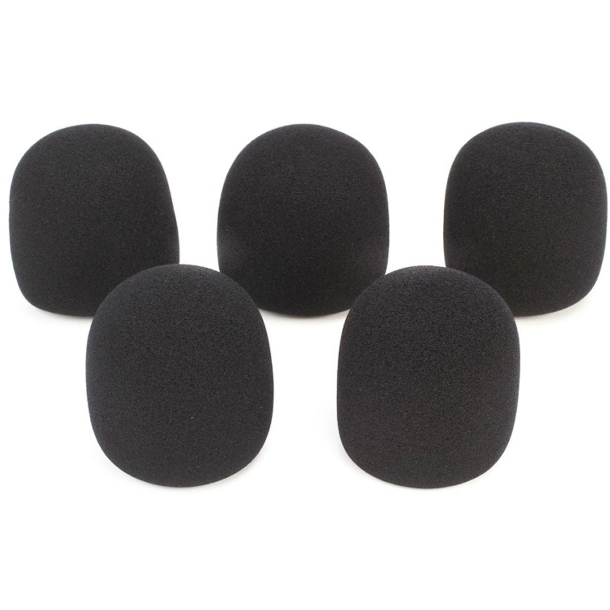 On-Stage ASWS58-B5 Foam Windscreen (Black) (5-Pack)