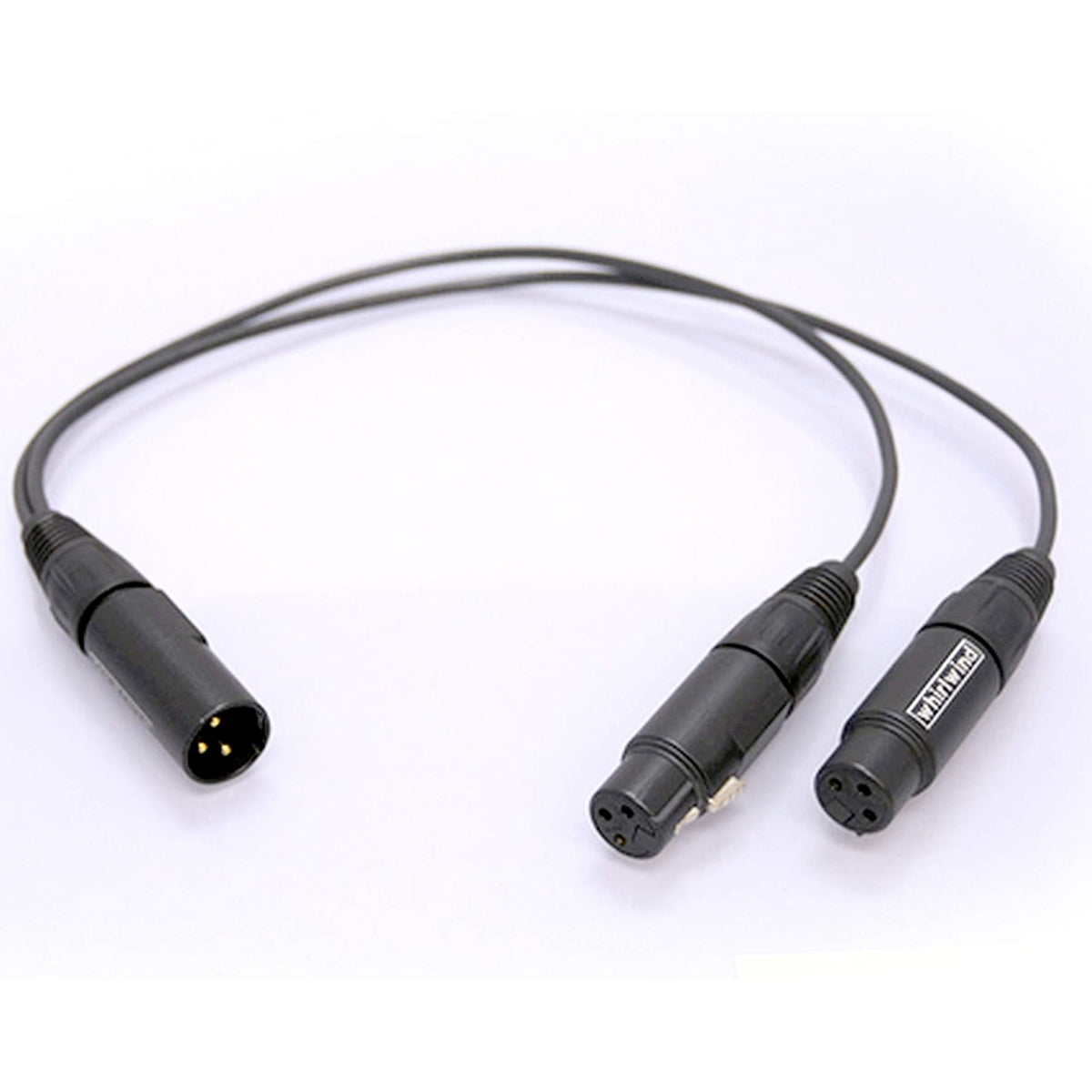 Whirlwind YX2F Cable - Y adapter, XLRM to 2 XLRF, 1.5'