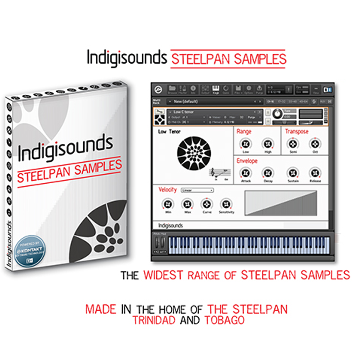 Indigisounds Authentic Trinidad Steel Pans Samples 1035-185
