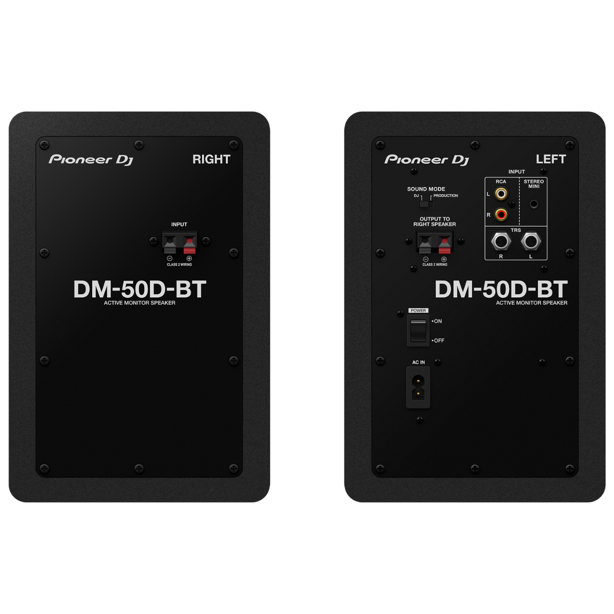 Pioneer DJ DM-50D-BT 5-inch Desktop Monitors with Bluetooth (Black)