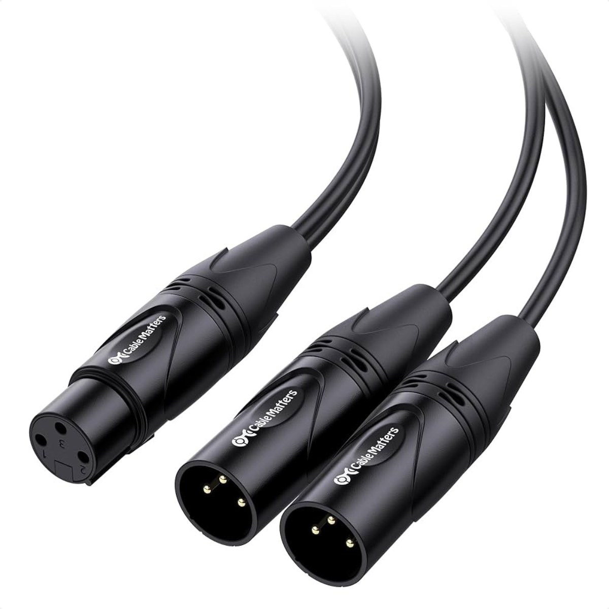 Cable Matters XLR Splitter Cable, Female to 2 Male 18inch