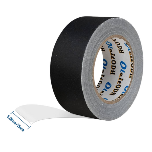 2-inch Black Gaffer Tape - 30Yds (Waterproof Matte Cloth)