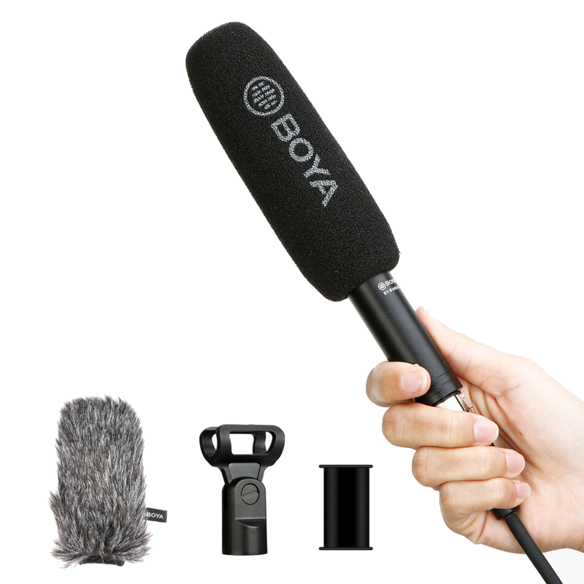 BOYA BY-BM6040 Condenser Shotgun Mic | Cardioid Mini Shotgun Condenser Mic with 12-48 Phantom Power for Video Camera Recording Film Interview ENG/EFP