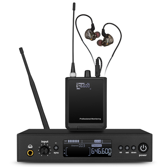 Hiberr HEM-3000 Wireless Stereo in Ear Monitor Kit