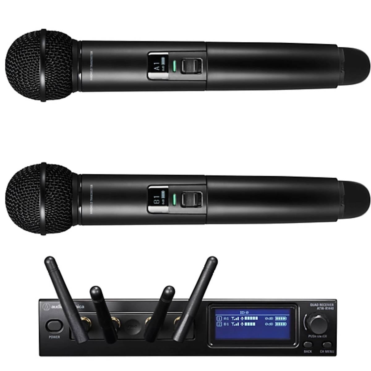 Audio-Technica System 20 PRO 2-Person Digital Wireless Combo Microphone System (2.4 GHz)