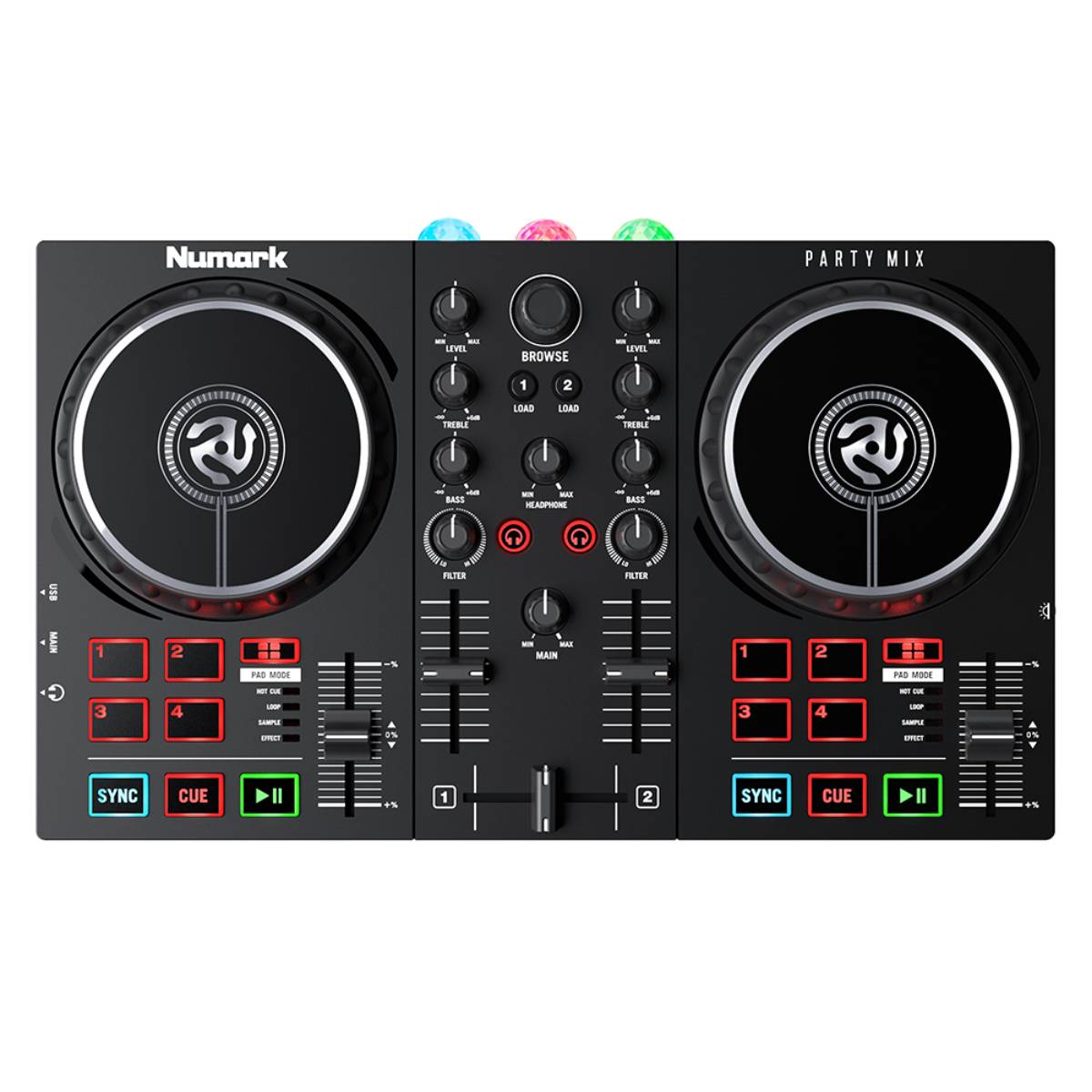 Numark Party Mix (MkII) Compact and Portable 2-channel DJ Controller