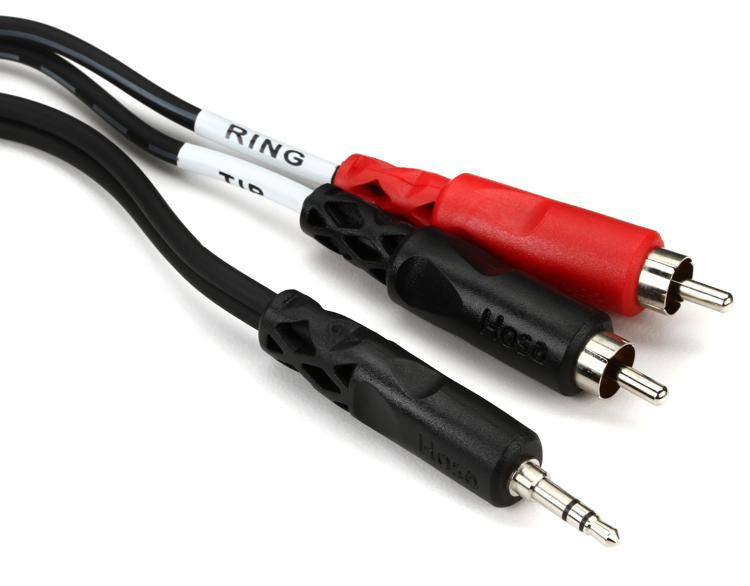 Hosa CMR-203 3.5mm TRS to Dual RCA, 3ft