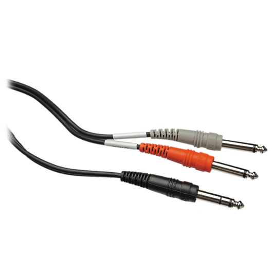 Hosa STP-202 1/4" TRS to Dual 1/4" TS, 6ft