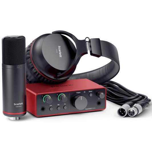 Focusrite Scarlett Solo Studio Recording Bundle (4th Gen)