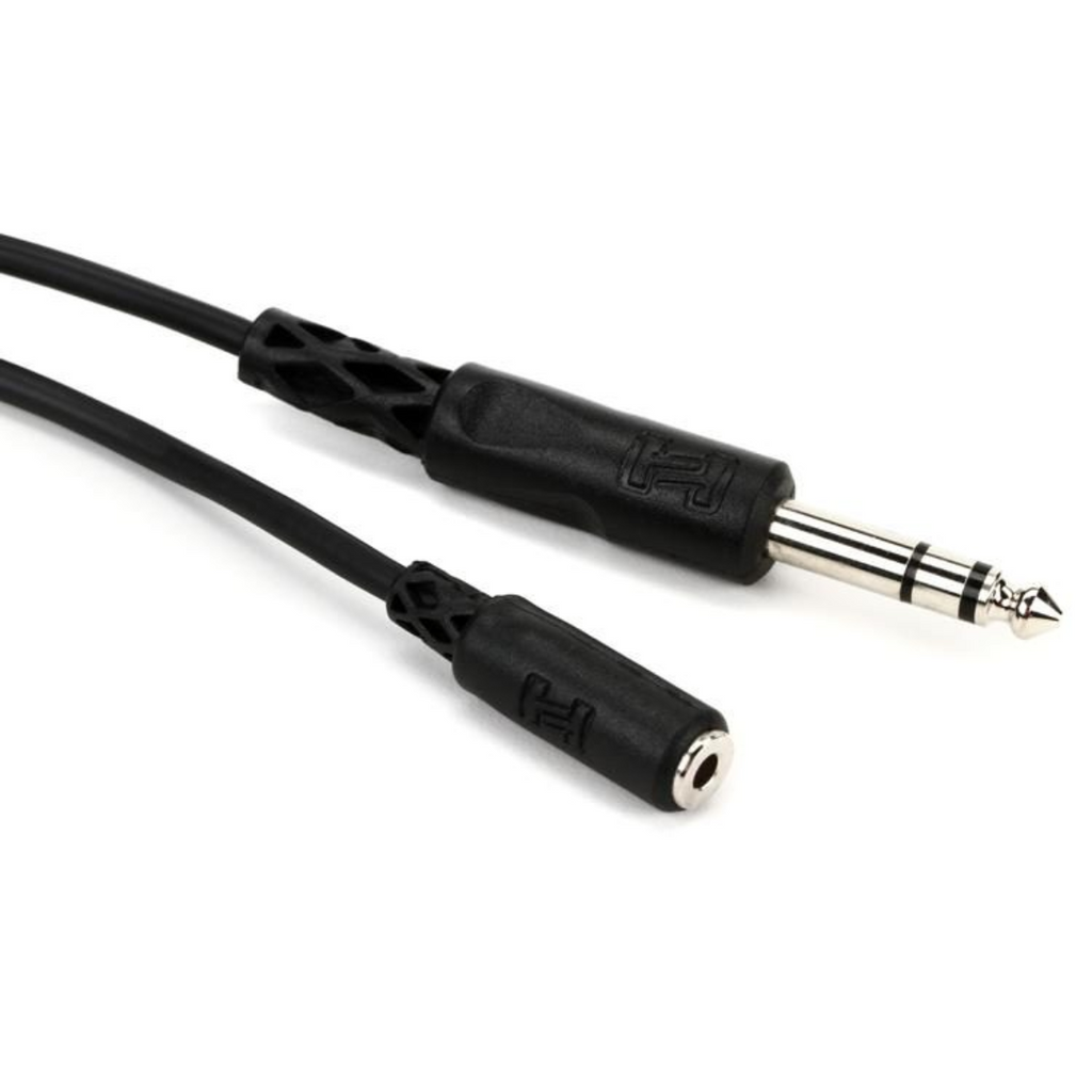 Hosa MHE-310 TRS Mini Female to TRS 1/4" Male Headphone Extension Cable - 10'