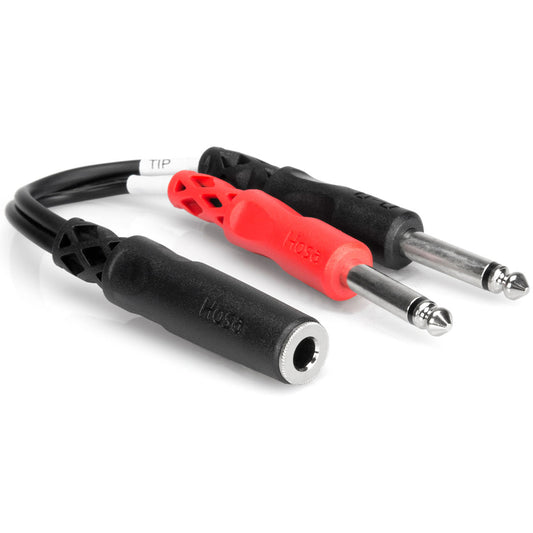 Hosa YPP-136 1/4in TRSF to Dual 1/4in TS Stereo Breakout Cable