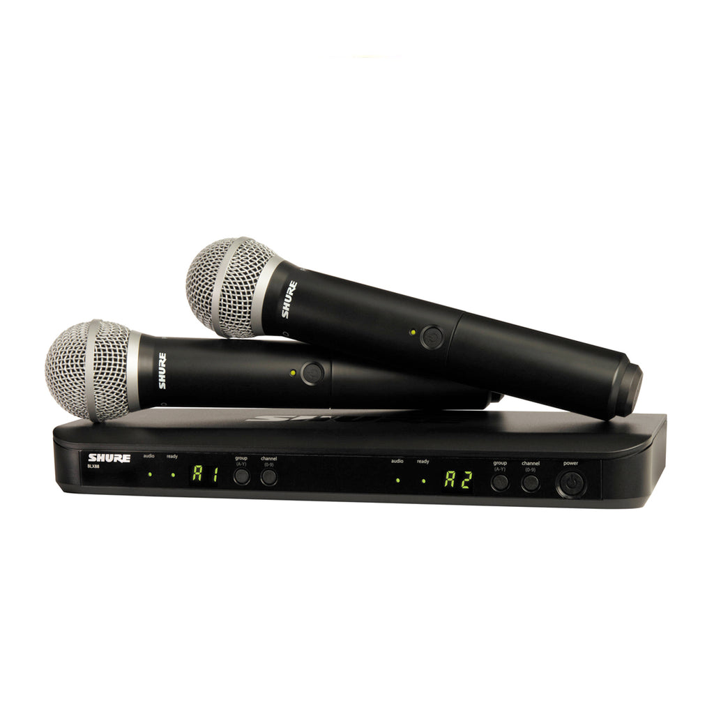 Shure BLX288/PG58 Dual Channel Wireless System (2 Handsets)