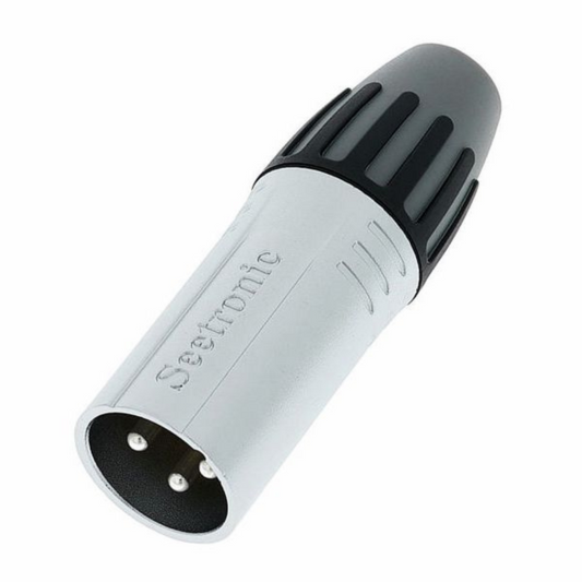 Seetronic SCMM3 3-Pin Male XLR Connector, silver