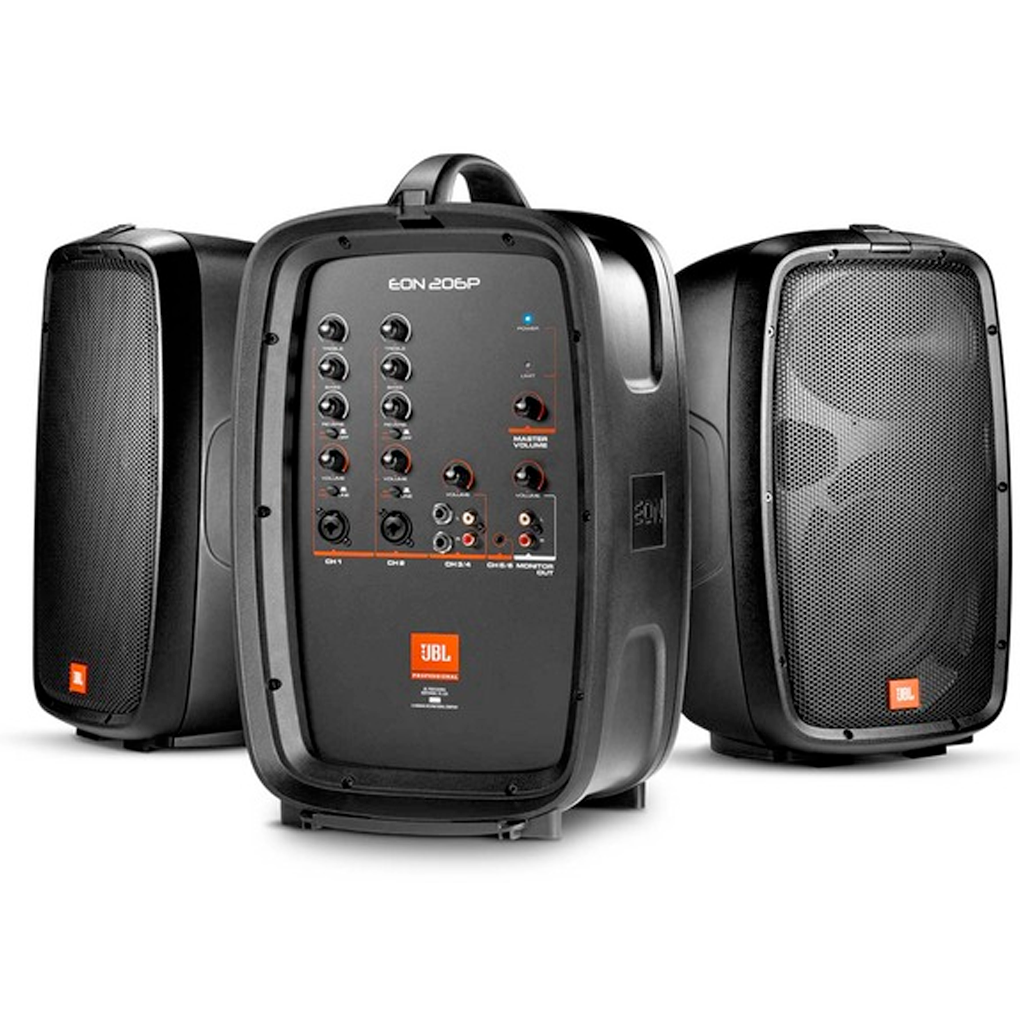 JBL EON206P  Portable 6.5” Two-Way system with detachable powered mixer