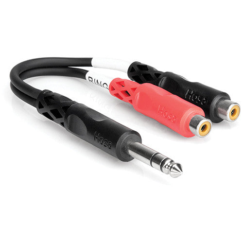 Hosa Technology YPR-102 1/4" TRS to Dual RCA Female Stereo Breakout