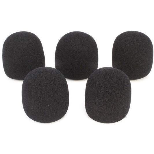 On-Stage ASWS58-B5 Foam Windscreen (Black) (5-Pack)