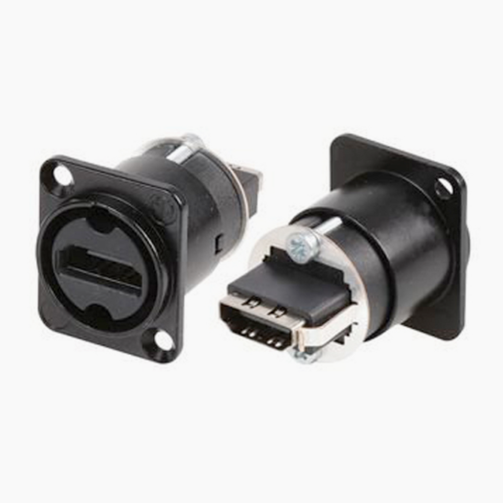 Neutrik NAHDMI-W-B HDMI 1.3 Feed Through Adapter D-Shape Housing IP65