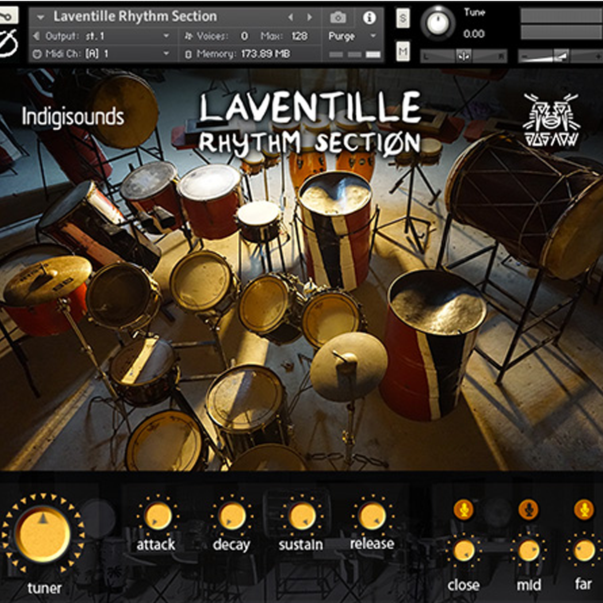 Indigisounds Laventille Rhythm Section "Engine Room" Percussion Samples 1035-730