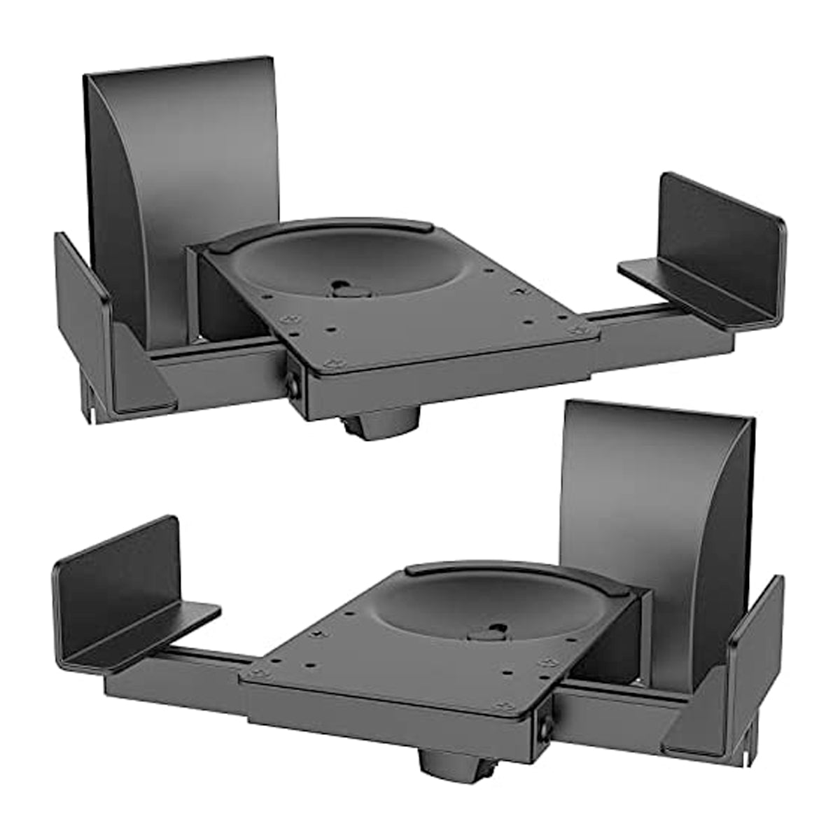 WALI Dual Side Clamping Bookshelf Speaker Wall Mounting Bracket 