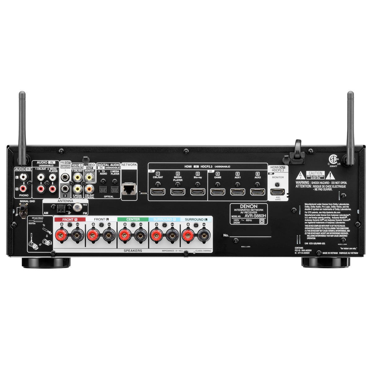 Denon AVR-S660H 5.2 Channel 8K Receiver with HEOS® Built-in 