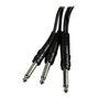 Hosa CYM-105 1/4in TS to Dual 1/4in TS Splitter Cable, 5ft