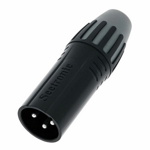 Seetronic SCMM3-B 3-Pin Male XLR Connector, Black