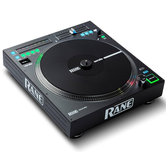 Rane TWELVE MKII Turntable Controller | 12-Inch Motorized Vinyl Like Turntable with USB MIDI & DVS Control for Traktor, Virtual Serato DJ, Black (TWELVEMKII)