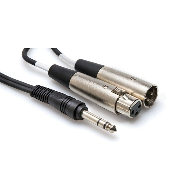 Hosa Technology SRC-203 1/4" TRS to XLR3 Send & Return Insert Cable, 10ft