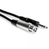 Hosa STX-115F 1/4" TRS to XLR3F, 15ft