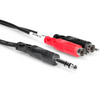 Hosa TRS-202 1/4in TRS to Dual RCA, 5ft