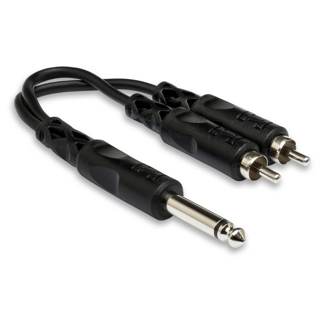 HOSA YPR-124 1/4 in TS to Dual RCA