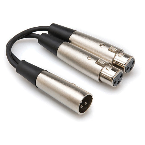 Hosa YXF-119 Dual XLR3F to 1 XLR3M