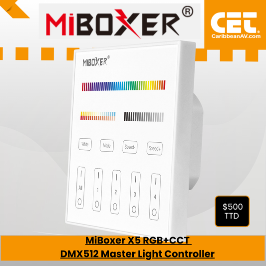 MiBoxer  X5 RGB+CCT DMX512 Master Light Controller