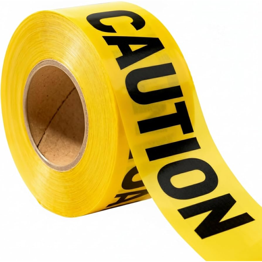 Rolls Premium Yellow Caution Tape, 3 Inch x 1000FT(Total 6000FT)