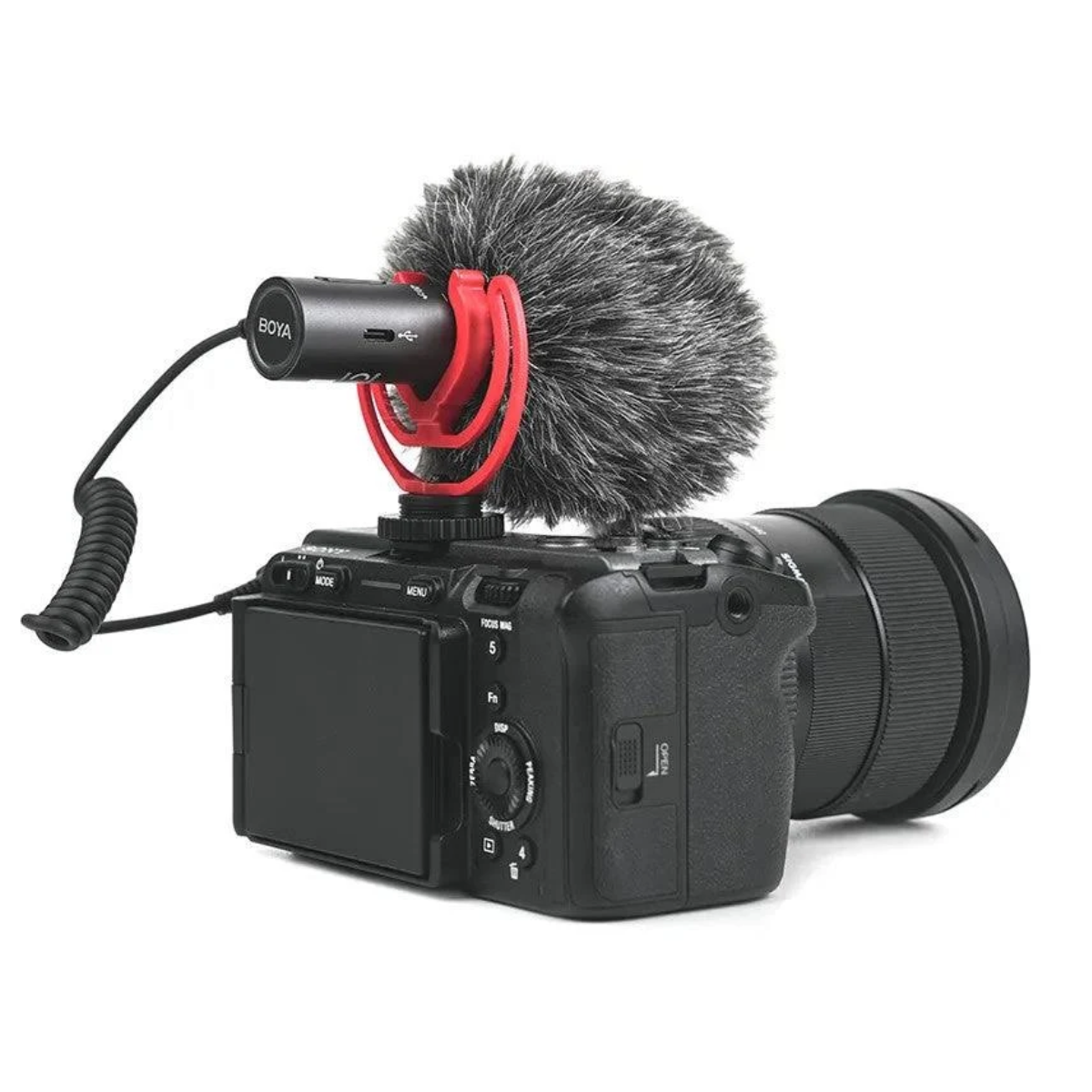 BOYA BY-MM1 AI On-Camera Shotgun Mic with AI Noise Cancellation