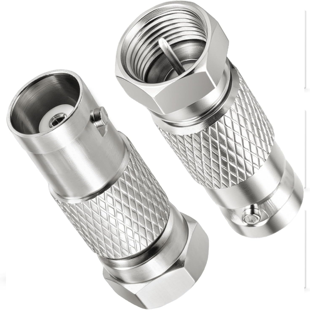 BNC Male to F Female Connector  BNC to F Type Coax Adapter Connector Coupler RG6 RG59