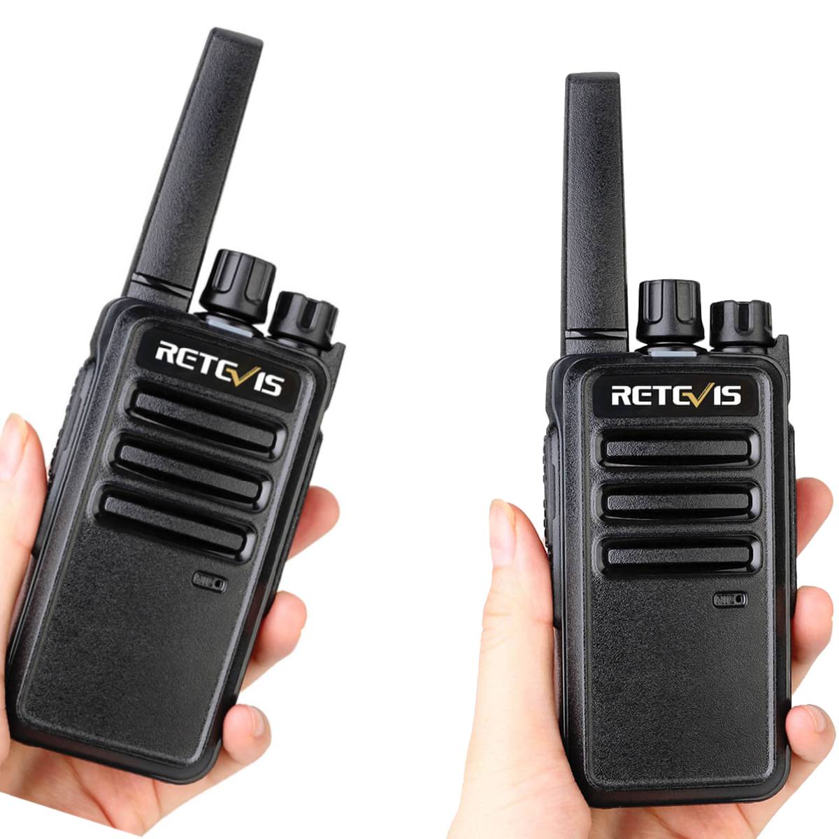 Retevis RT68 (Dual) FRS Two-Way Radio Long Range w/ Earpiece, Battery & Charging Base