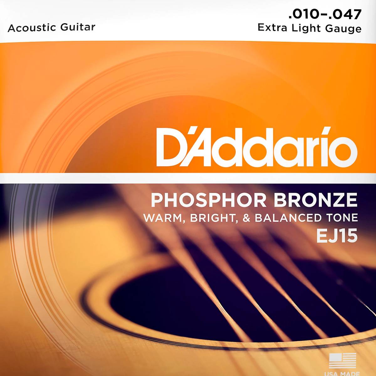 D'Addario EJ15 Extra Light Acoustic Guitar Strings (10 - 47)