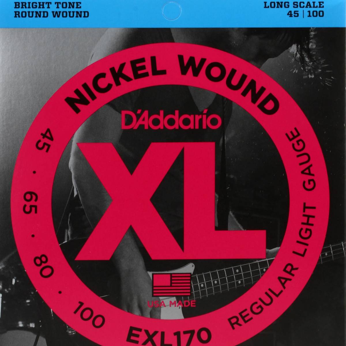 D'Addario EXL170 Light XL Nickel Electric Bass Strings