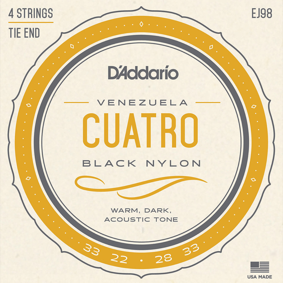 D'Addario EJ98 Venezuelan - Cuatro Strings